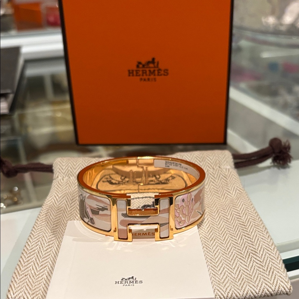 Hermes Gold and Cream Women's Bracelet